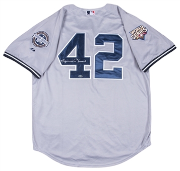 2009 Mariano Rivera Signed New York Yankees #42 Road Jersey With World Series Patch (Steiner)